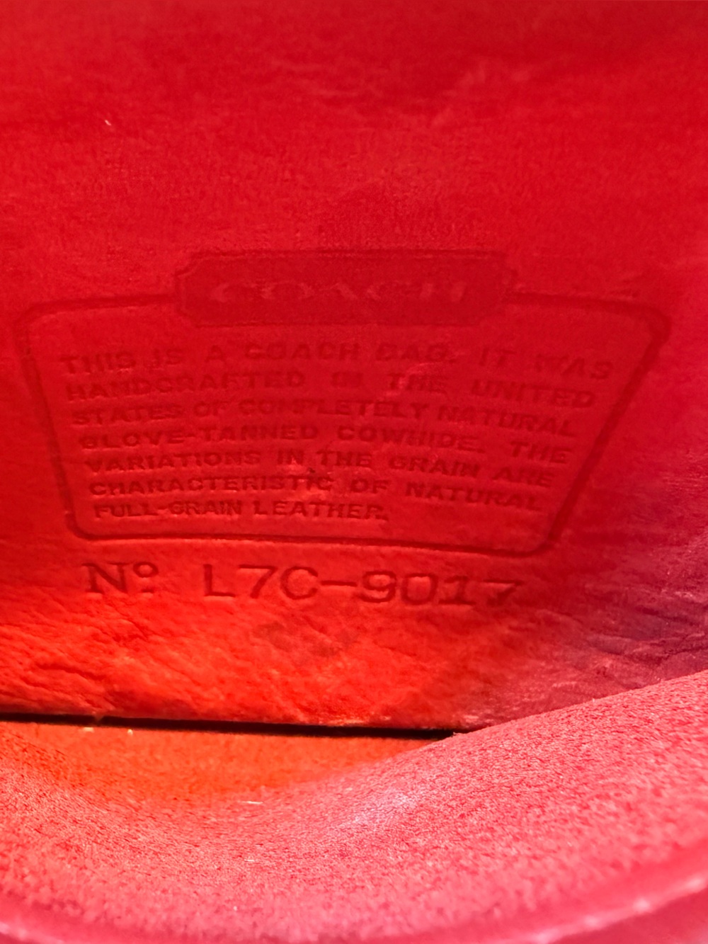 Vintage Coach 9017 Abbie Zip crossbody bag red leather 1997 - project bag - Picture 14 of 16